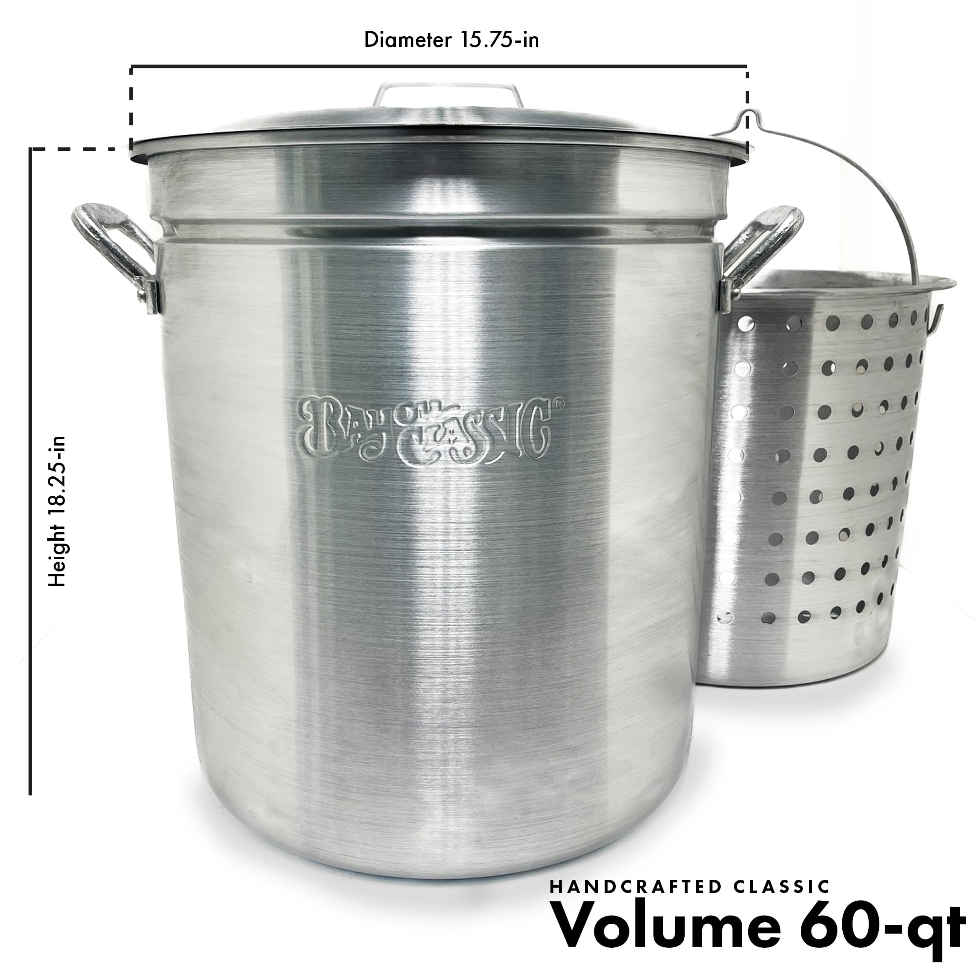 Amazon.com: Bayou Classic 4060-60 Qt Aluminum Stockpot with Basket